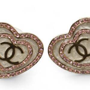 CHANEL Gold Heart Earrings